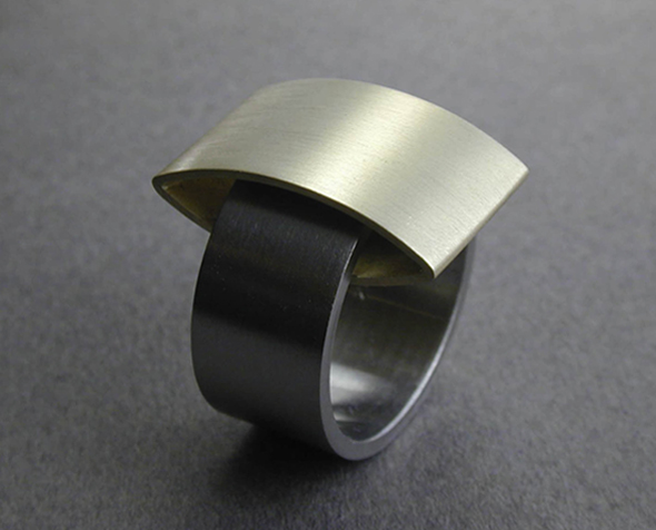 Bague, palladium et or18k