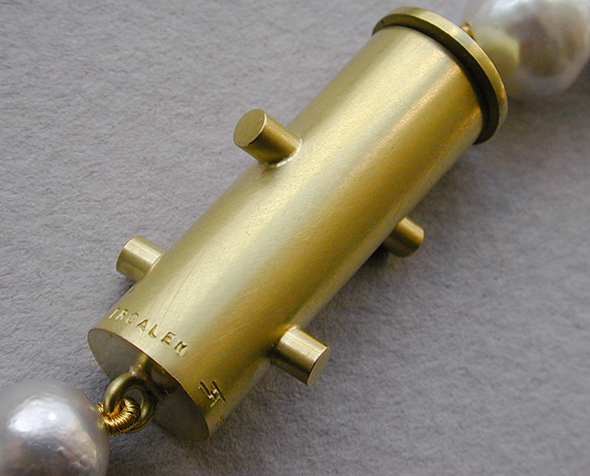 Fermoir pour collier de perles , or 18k